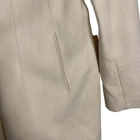 RW&CO Women's Ivory Single Breasted Wool Blend Coat - Picture 12 of 12